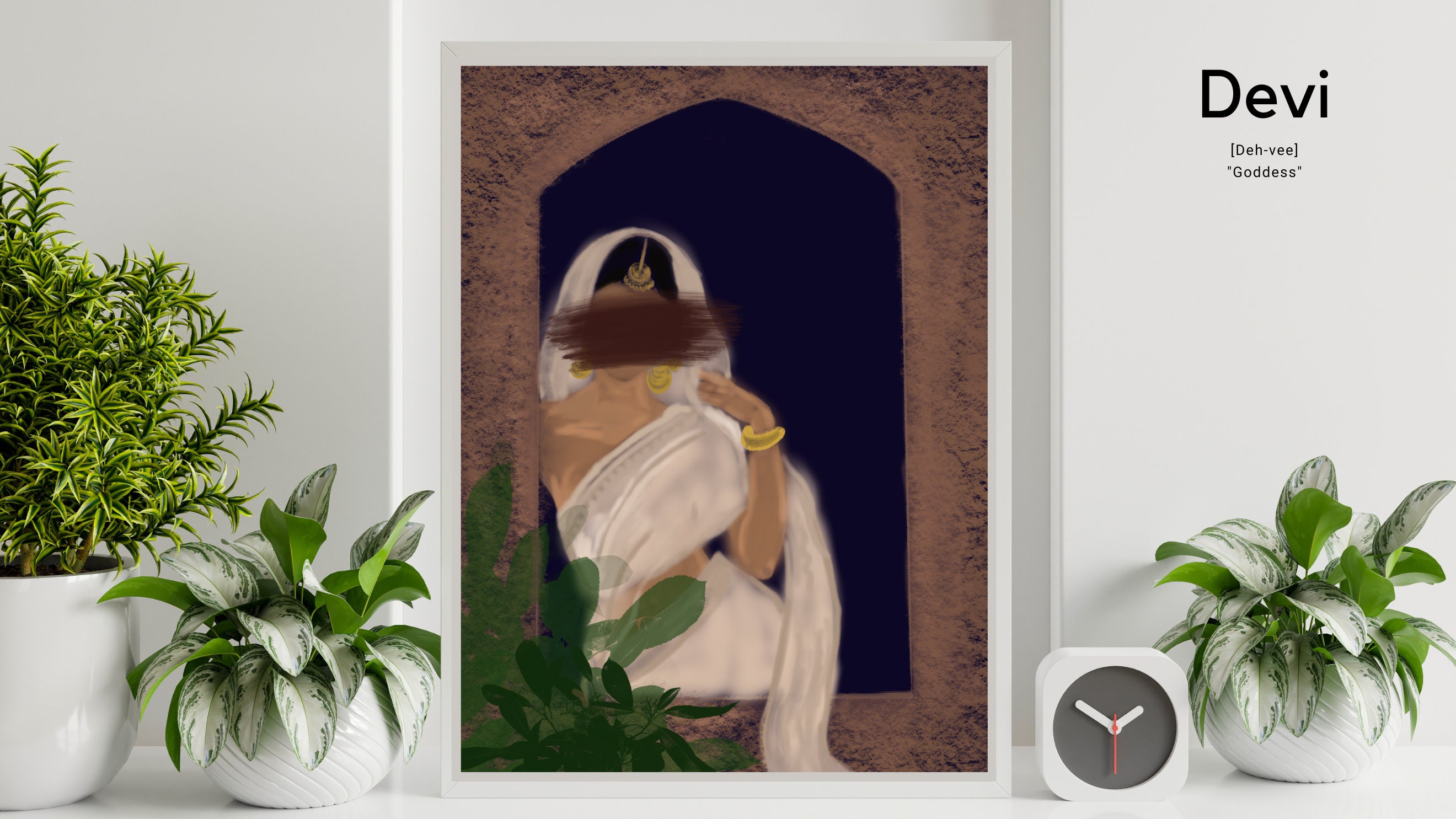 Devichod Devi | Goddess | Indian Digital Print | Indian Art, Brown Girl, Indian ...