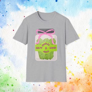 Pickle Love Unisex Softstyle T-Shirt, Casual Tee, Summer Wear, Gift for Pickle Lovers, Cute Graphic Tee, Unique T-Shirt