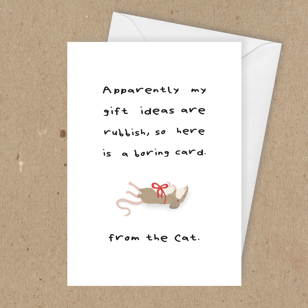 From the Cat Birthday Card - Funny Pet Gift - Etsy UK
