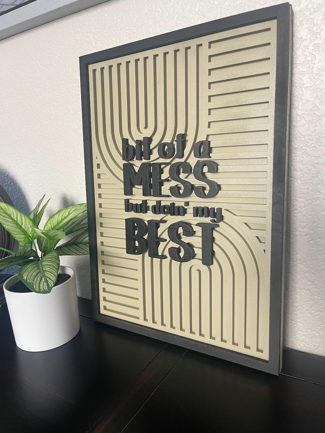 Customizable Mental Health Awareness Wall Art, A Bit of a Mess Therapy ... - Home Decor For Mental Health Awareness