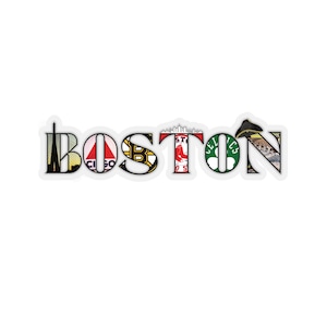 Boston Sticker, Red Sox Sticker, Celtics Sticker, Bruins Sticker, Boston Skyline Sticker, Massachusetts Sticker