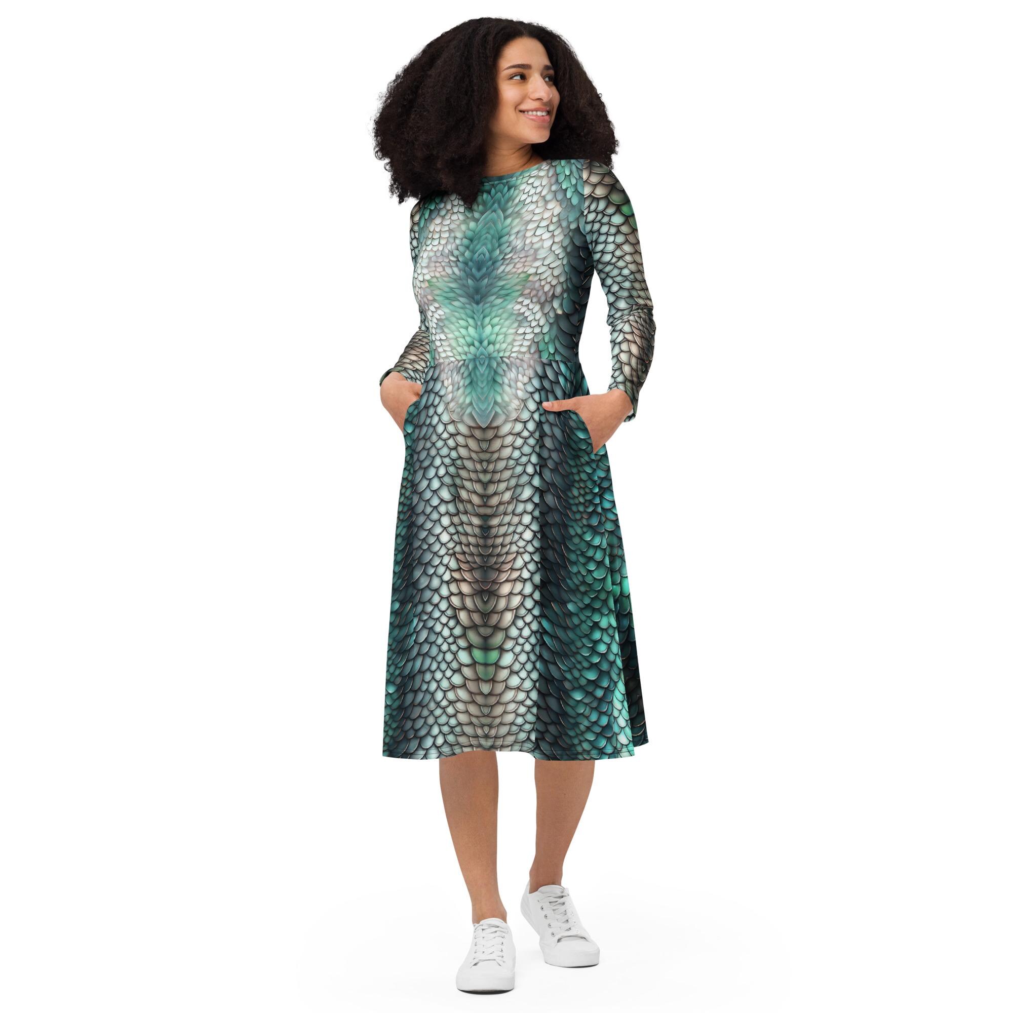 Green Dragon Scale Dress - Etsy