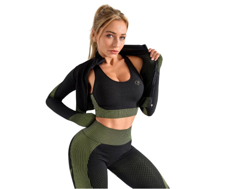 Green Modishly Fitness Workout 3in1 Set Collection Chic, Stylish  Activewear, Fashionable, Comfortable, High Quality Breathable Gym Clothes -   Canada
