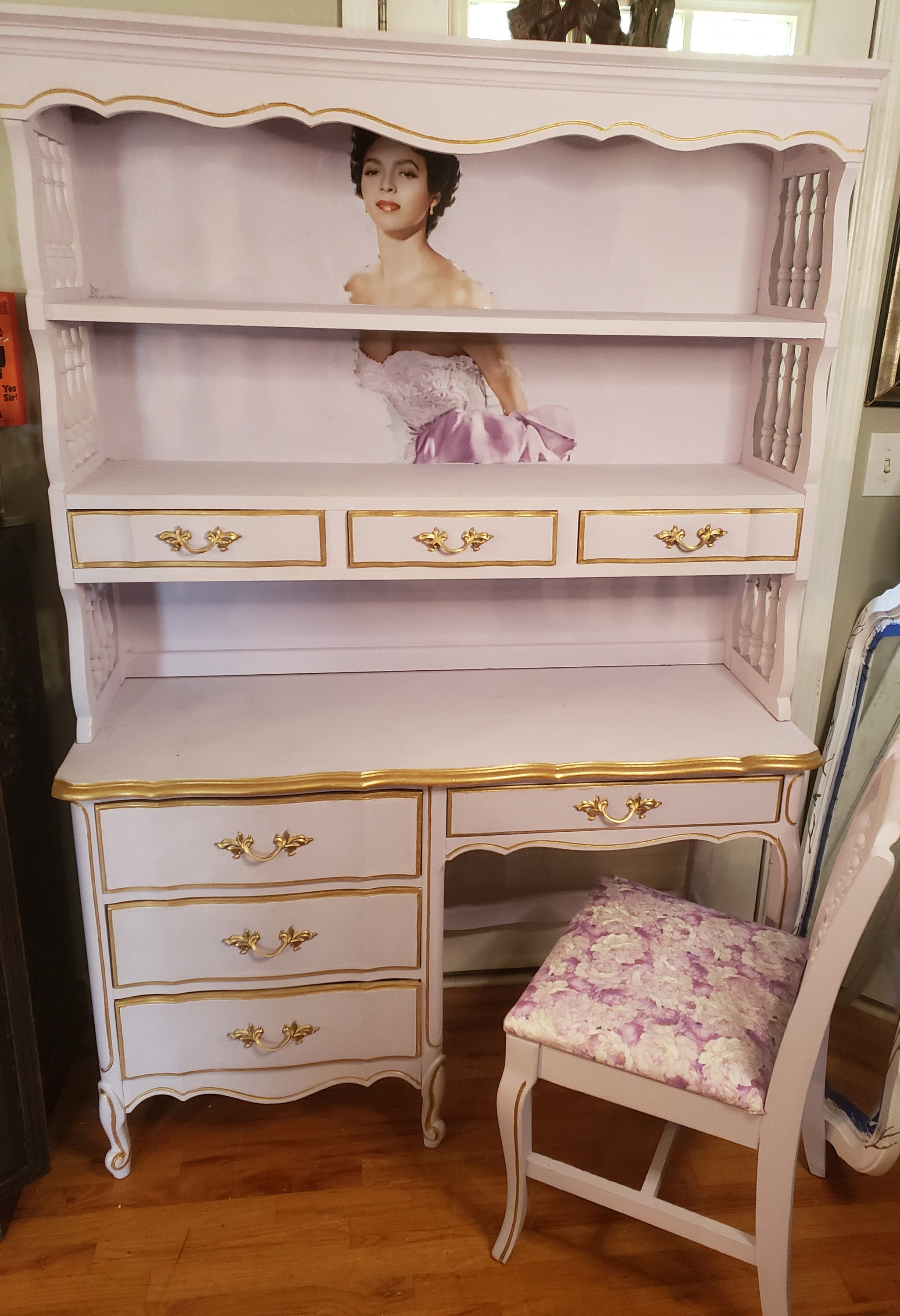 French provincial desk with hutch discount