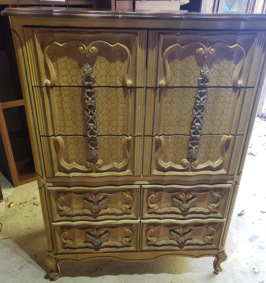 Bassett Vintage Highboy French Provincial Etsy