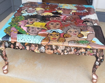 Individuell bemalter afroamerikanischer Kunst Couchtisch