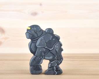 Wooden Golem figurine Jewish folklore