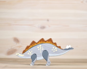 Handcrafted Wooden Stegosaurus Toy - Eco-Friendly Educational Dinosaur Toy for Kids - Perfect for Imaginative Play and Learning