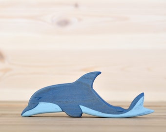 Handcrafted Wooden Dolphin Toy - Eco-Friendly, Safe for Kids, Perfect Gift for Children and Ocean Lovers