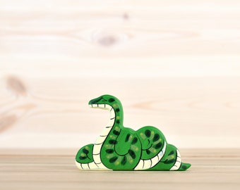 Handcrafted Wooden Snake Toy – Eco-Friendly, Artisan-Made, Child-Safe, Flexible, Movement Imitating Toy for Creative Play and Learning