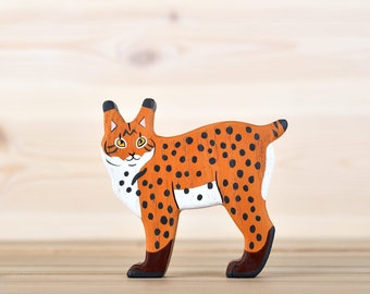 Handcrafted Wooden Lynx Toy – Engaging, Eco-Friendly Fun for Kids