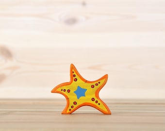 Handcrafted Wooden Starfish Toy - Eco-Friendly and Child-Safe - Perfect Gift for Kids & Toddlers