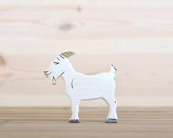 Wooden Goat figurine Wooden Farm Animals Toddler gift Creamery gift