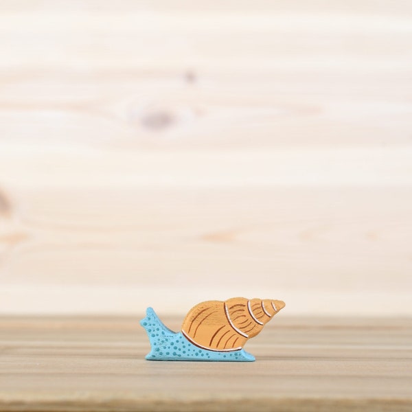 Handcrafted Wooden Sea Snail Toy - Eco-Friendly, Sustainable, and Unique Gift for Toddlers The Snail and the Whale by Julia Donaldson