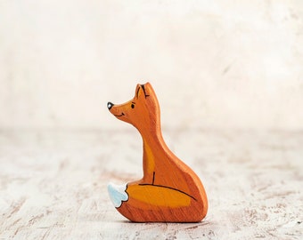 Handmade Wooden Fox Toy - Little Prince Story - Eco-Friendly, Durable, and Playful Companion for Kids - Inspired by Children's Literature