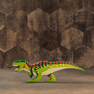 Handcrafted Wooden T-Rex Toy | Eco-Friendly Dinosaur Toy for Kids | Educational & Imaginative Play