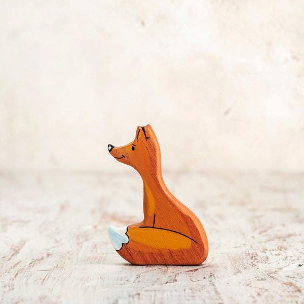 Handmade Wooden Fox Toy - Little Prince Story - Eco-Friendly, Durable, and Playful Companion for Kids - Inspired by Children's Literature