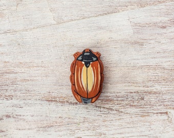 Handcrafted Wooden May-Beetle Toy - Sustainable, Educational, and Eco-friendly Gift for Kids