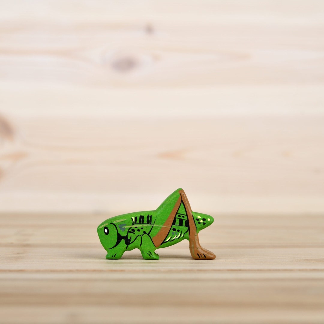 Handmade Wooden Grasshopper Toy Eco-friendly, Toddler Safe, Classic