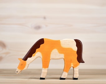 Wooden horse toy Wood Farm Animals Waldorf wooden toy Perfect gift for toddlers Farm Playset