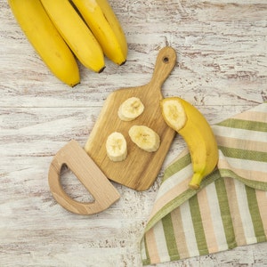 Wooden knife (semi-circle) Safe Knife for Kids, Toddler Utensil Montessori Toy