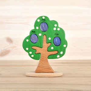 Waldorf wooden tree toy/Plum tree/montessori toy/wooden puzzle