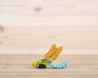 Handcrafted Wooden Dragonfly Toy - Eco-friendly Gift for Kids - Artisan Made, Vintage Inspired Plaything Bug lover Wooden Bugs