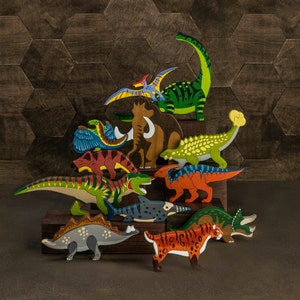 Handcrafted Wooden Protoceratops Toy Unique, Eco-Friendly, and Child-Safe Educational Dinosaur Plaything image 2