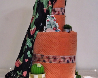Customized Towel Cake: Bath & Kitchen Theme