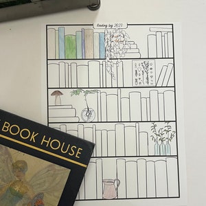 Nature themed/styled bookcase style reading log