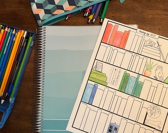 Fantasy Themed Bookcase Style Reading Log
