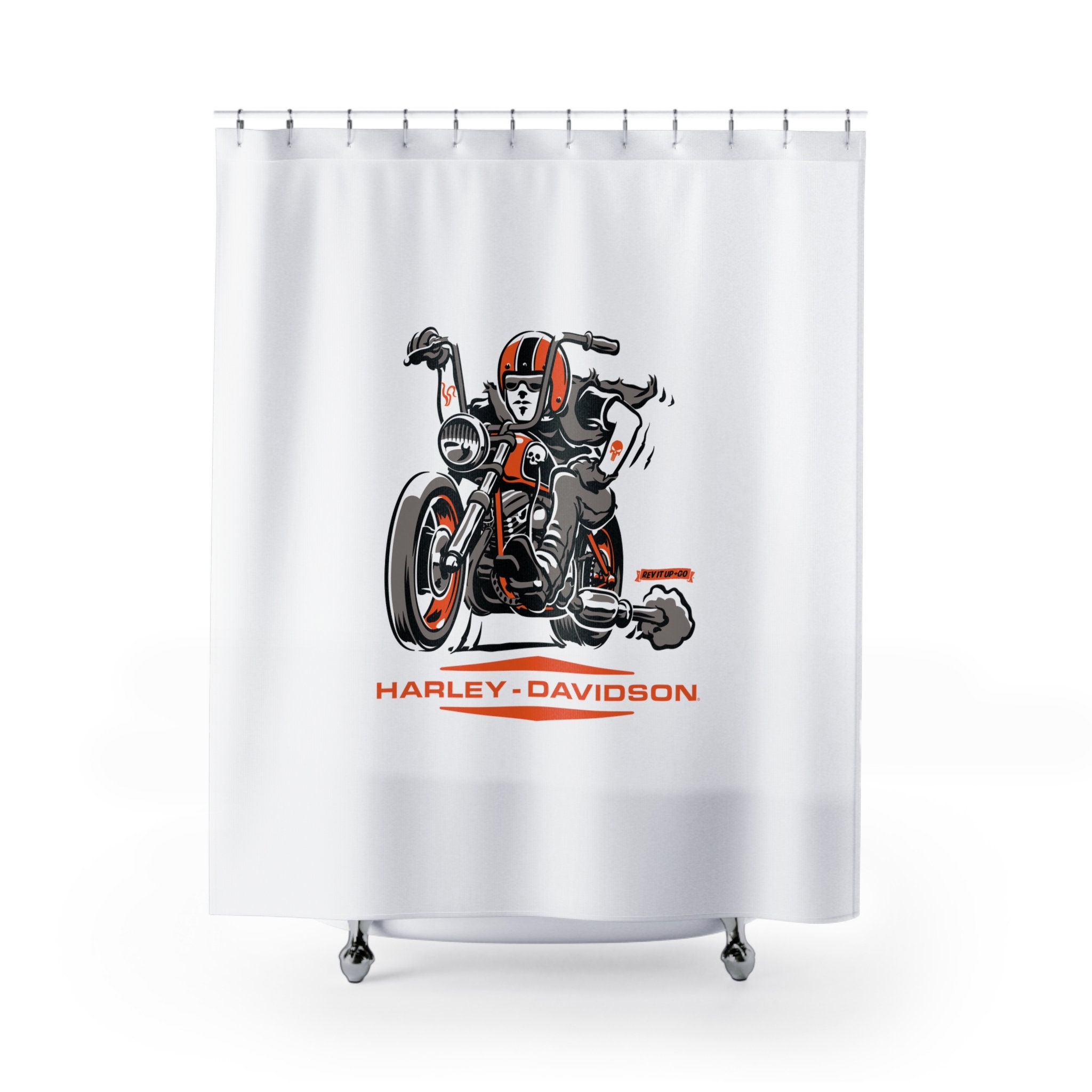 Harley Davidson Shower Curtain Etsy