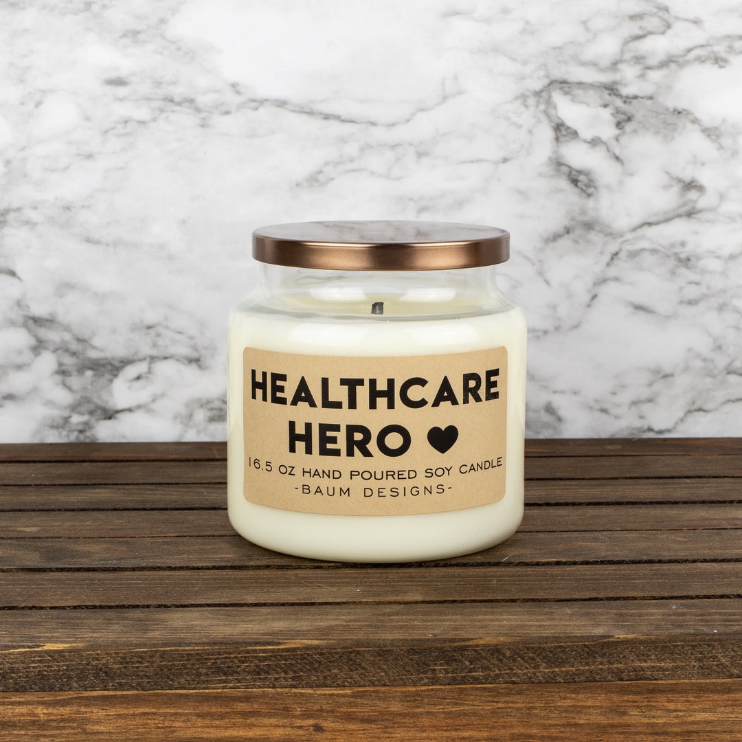 Healthcare Hero Soy Candle 16.5 Oz. Hand Poured All Natural Candles
