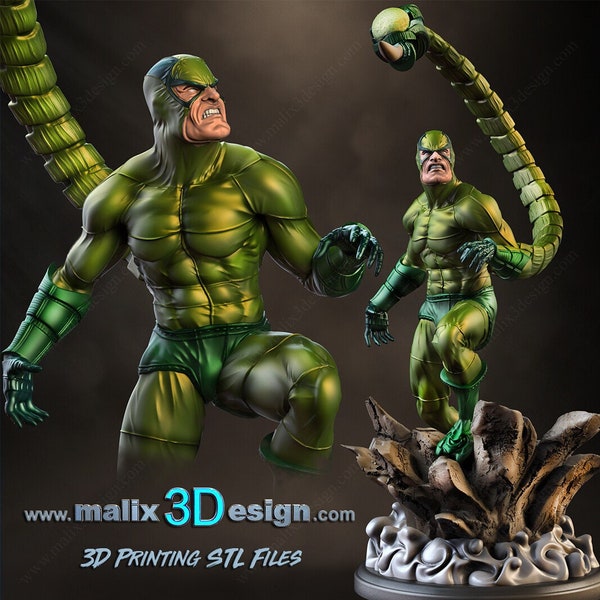 Scorpion, 1:12 scale, Spider Man, Resin Model Kit,  Marvel, 8k 3d Print, Amazing details