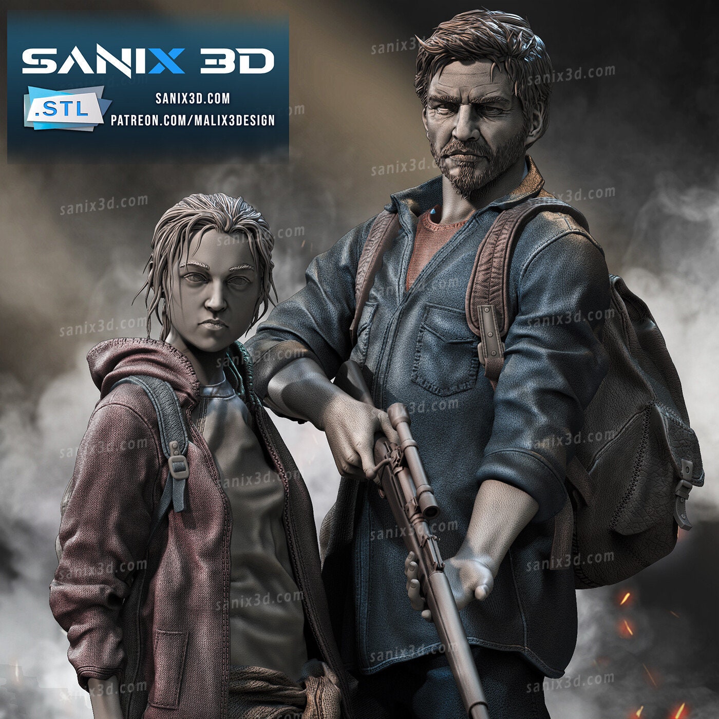 Ellie Seattle Figurine the Last of Us 2 3D Resin Printed 