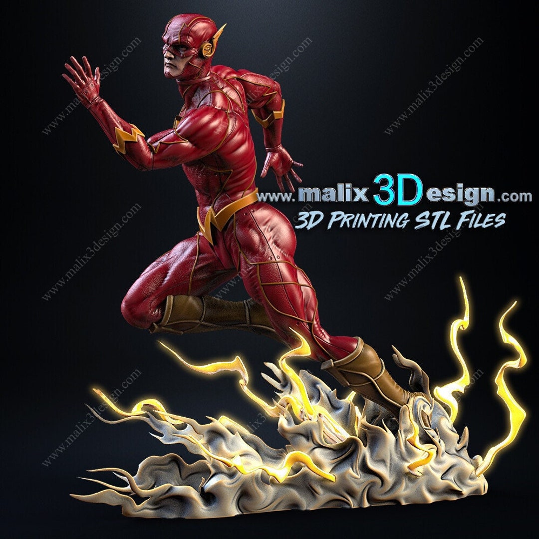 Flash, 1:10 Scale, Justice League, Resin Model Kit, DC, 8k 3d Print ...