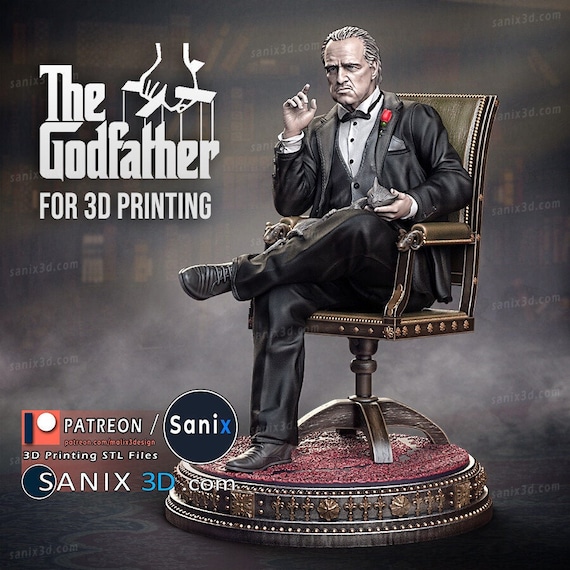 Buy The Godfather 1 10 Scale Marlon Brando 8k 3d Print Resin