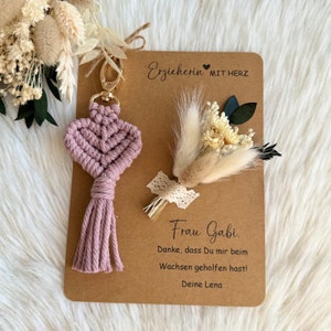Erzieherin mit Herz/Abschluss Geschenk für Erzieherin/Geschenkset für Erzieherin/für beste Erzieherin/Abschluss Karte