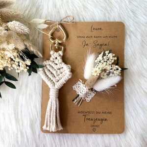 Card maid of honor questions, macrame, maid of honor questions, wedding, bridesmaid questions, keychain, for wedding, for maid of honor