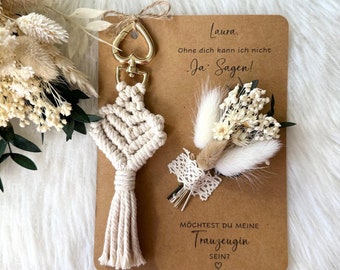 Card maid of honor questions, macrame, maid of honor questions, wedding, bridesmaid questions, keychain, for wedding, for maid of honor