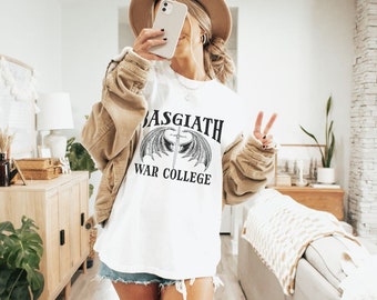 Basgiath War College Shirt, 4th Wing Tee, Dragon Rider Tshirt, Violet Sorrengail, Xaden Riorson T-shirt, Romantasy Reader Gift, Reader Gift