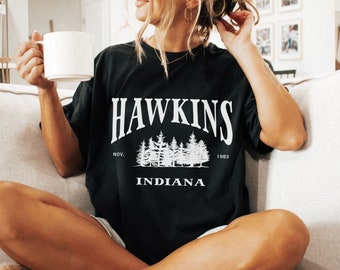 Maglietta Hawkins Indiana, maglietta Hawkins, regalo per fan di Stranger Thing, maglietta Stranger Thing, maglietta Comfort Colors®