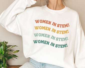 Felpa da donna in stelo, maglietta da donna in scienza, girocollo scientifico, regalo di laurea, maglione da donna in stelo, felpa per insegnante di scienze