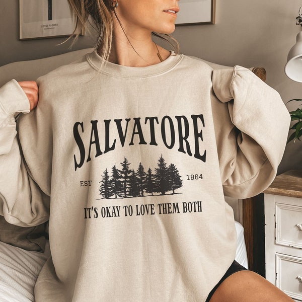 Mystic Falls Virginia Sweatshirt, TVD Fan Gift, Salvatore Brothers Sweater, Damon Tee, Stefan Shirt, Forest Shirt, Salvatore 1864 Crewneck