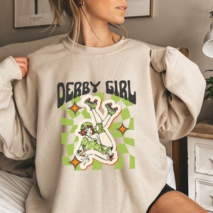 Roller Derby Sweatshirt, Gift for Derby Girl, Roller Derby Shirt, Retro Roller Derby Hoodie, Skate Sweatshirt, Vintage Skate Crewneck