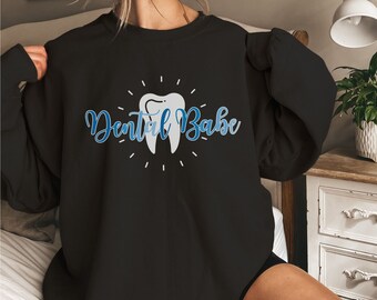 Felpa per dentista, regalo per assistente dentale, camicia divertente per dentista, regalo per igienista dentale, regalo per studente di odontoiatria, camicia per assistente dentale