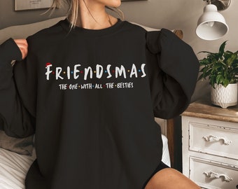 Felpa degli amici, maglione degli amici allegri, felpa con cappuccio degli amici di Natale di One With All The Besties, regalo per i fan dello show televisivo degli amici,