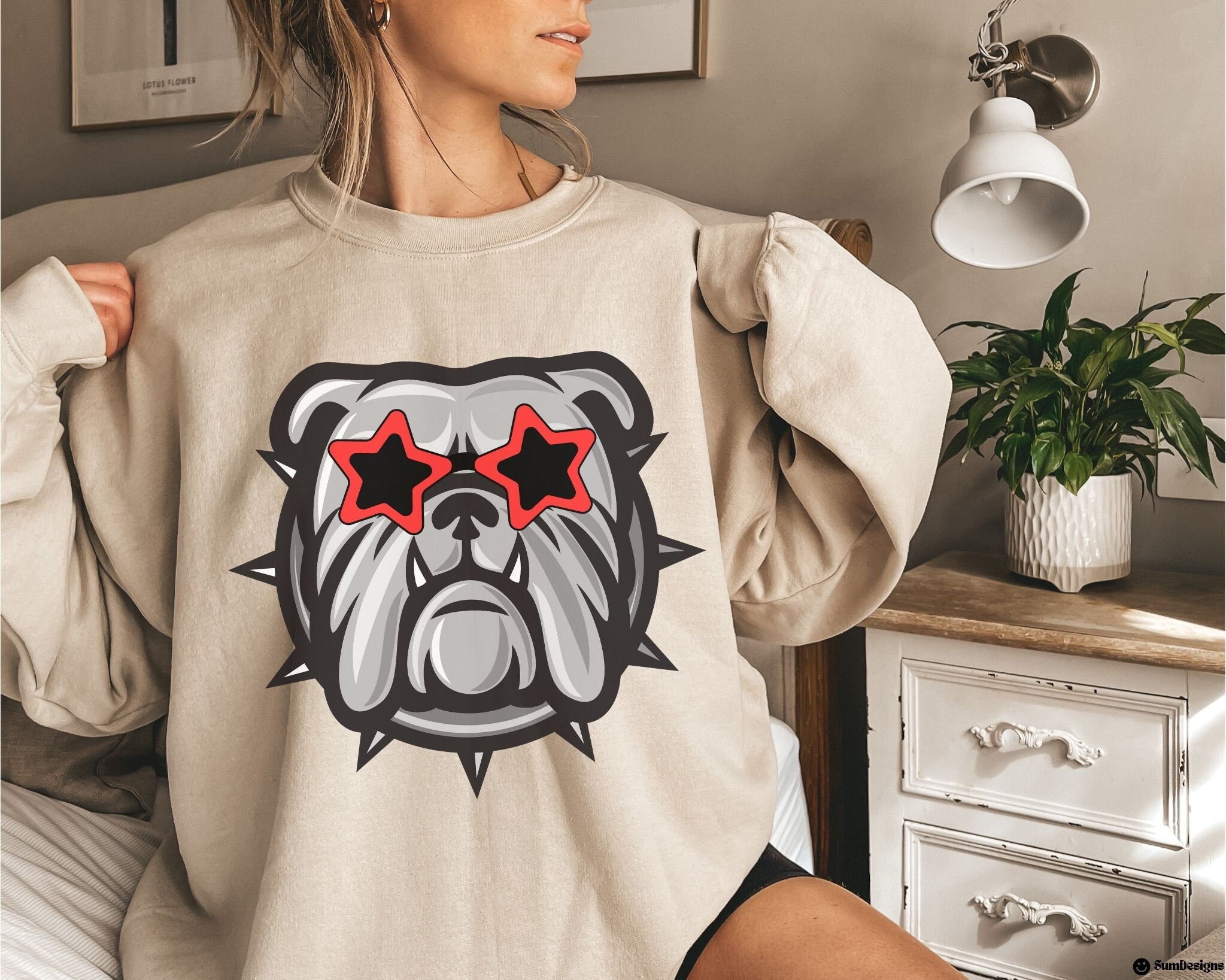 Georgia Bulldogs Sweatshirt, College Apparel Gift, Georgia Bulldogs Mascot Shirt, College Game Day Apparel, Tailgate Oversized Crewneck