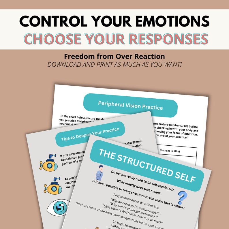Vision Exercise Worksheet The Structured Self- Peripheral Vision Digital Download - Etsy