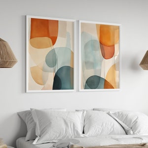 Set of 2 Prints, Colorful Wall Art, Abstract Wall Art Set of 3, Printable Wall Art, Wall art for living rooms, Above Bed Decor, Download